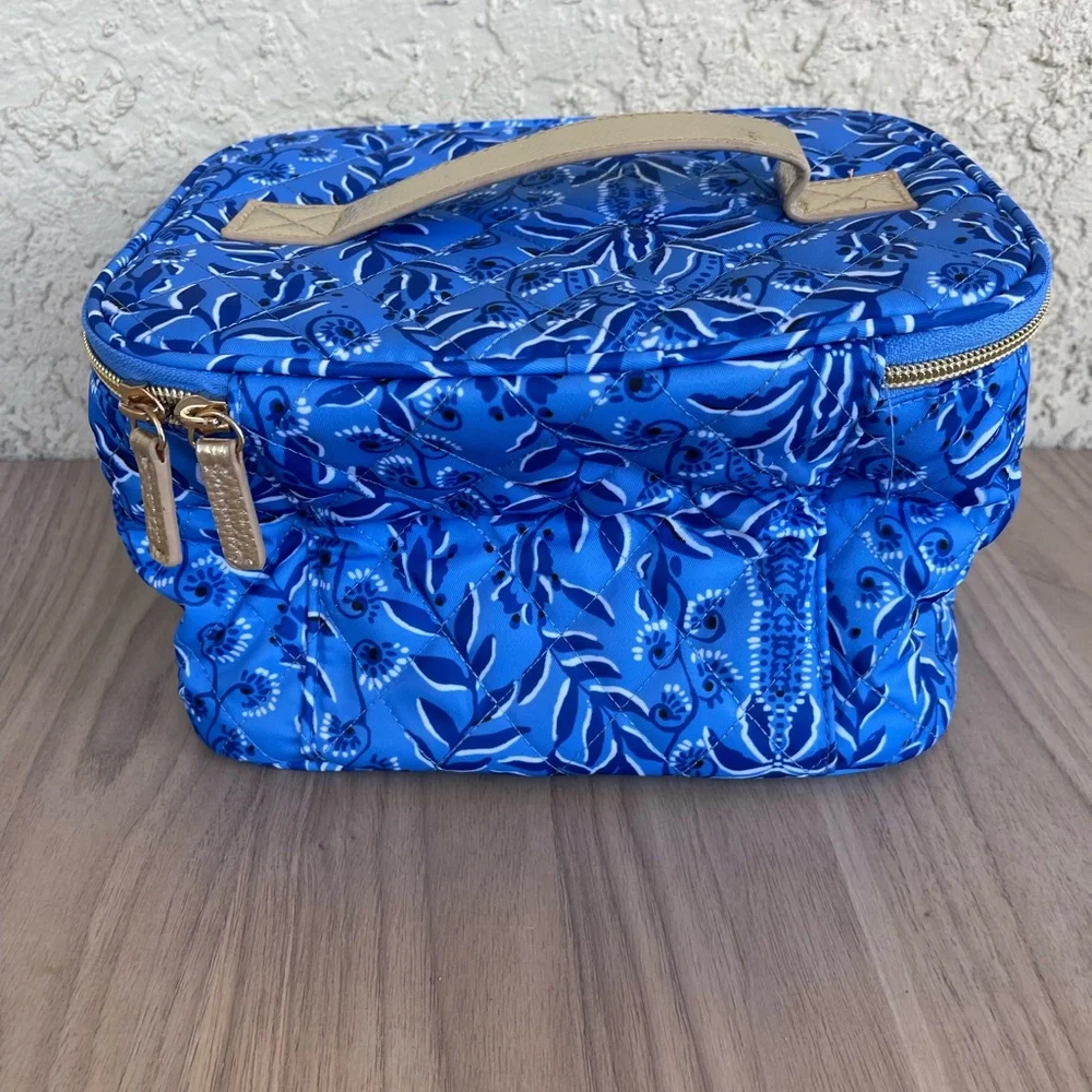 Lilly Pulitzer Blue Tropical Cosmetic Bag